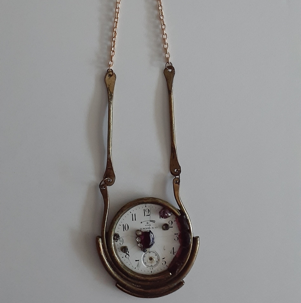 Funky Clock Necklace